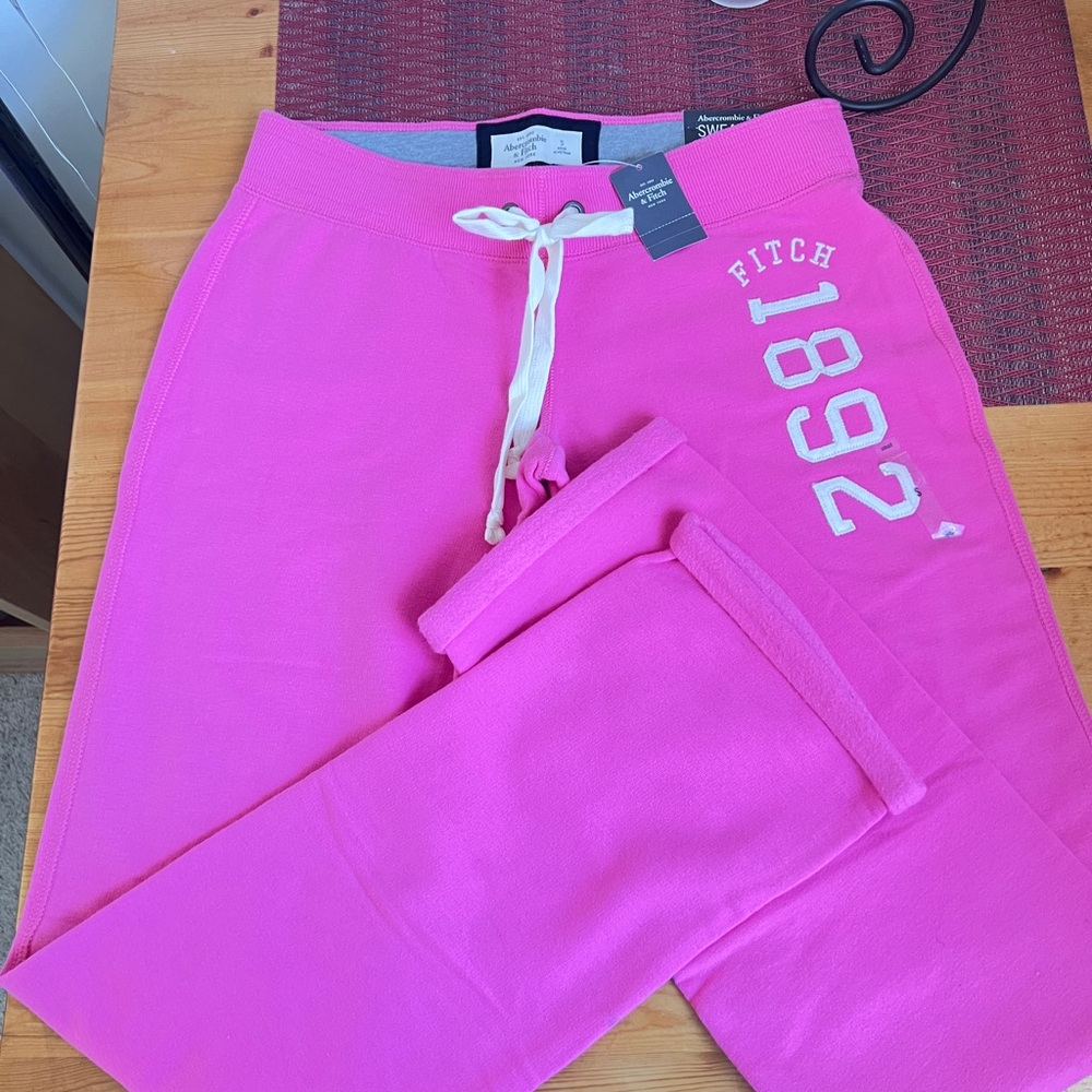Abercrombie & Fitch Bright Pink Kids Joggers